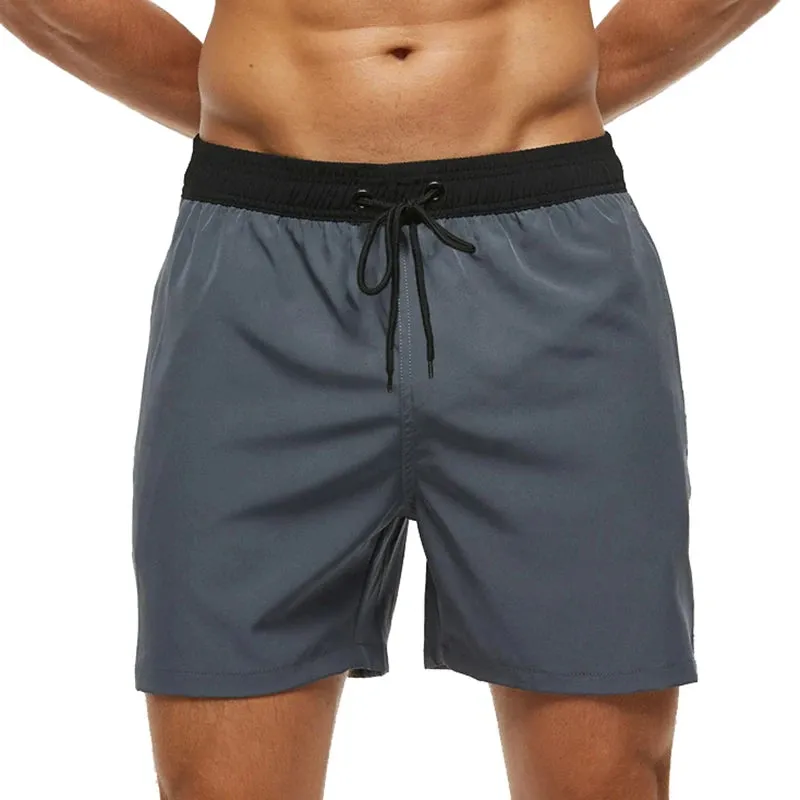 Quick Dry Stretch Swim Trunks with Zipper Pockets