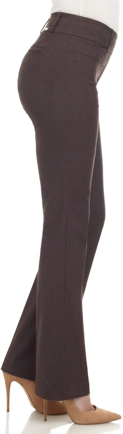Rekucci Womens Ease into Comfort Fit Barely Bootcut Business Casual Stretch Pants in Regular/Tall/Petite fit