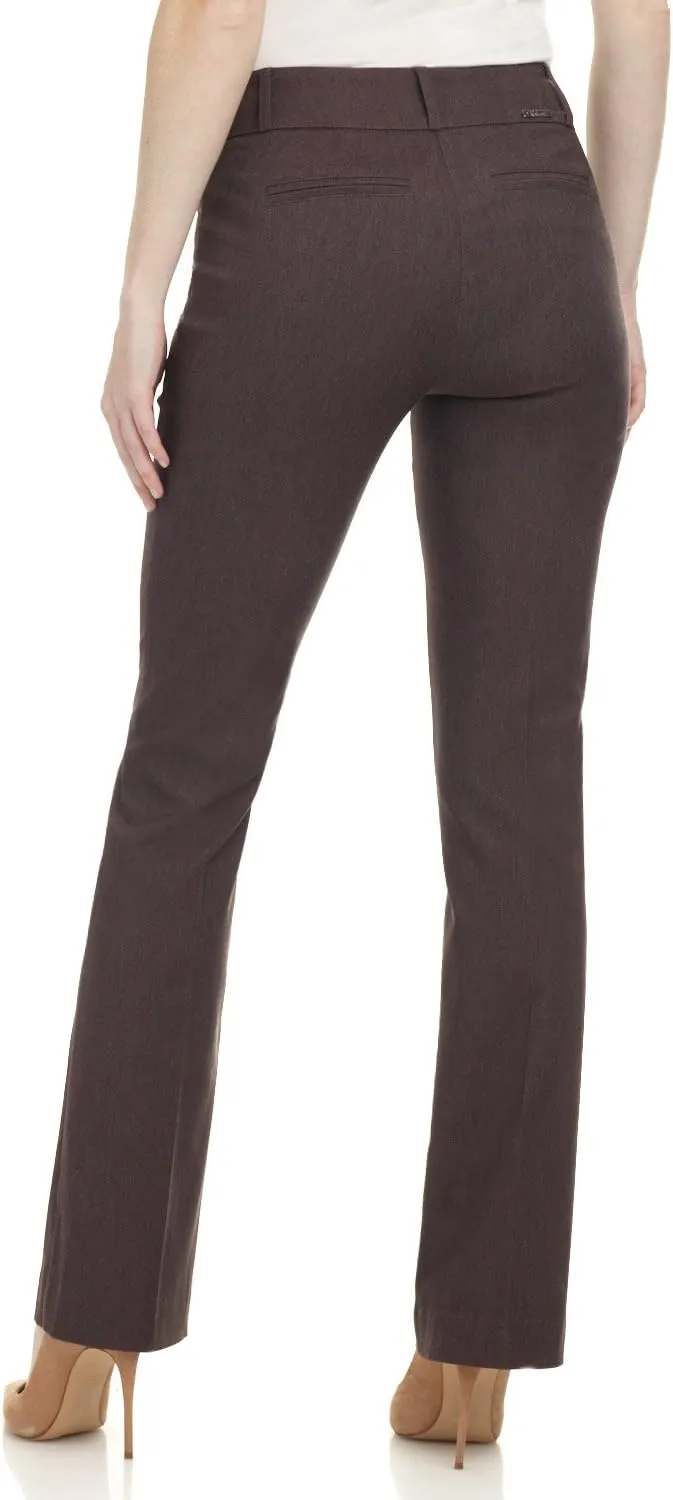 Rekucci Womens Ease into Comfort Fit Barely Bootcut Business Casual Stretch Pants in Regular/Tall/Petite fit