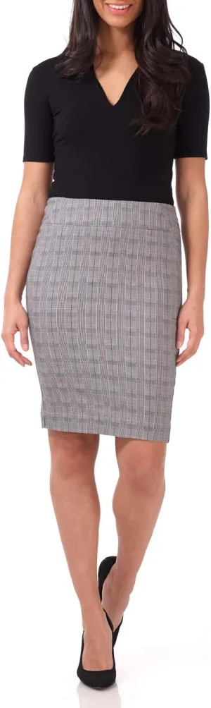 Rekucci Women's Ease into Comfort Fit Perfect Midi Pencil Skirt
