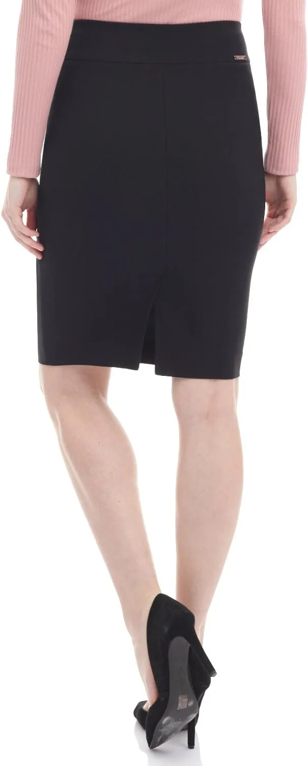 Rekucci Women's Ease into Comfort Fit Perfect Midi Pencil Skirt