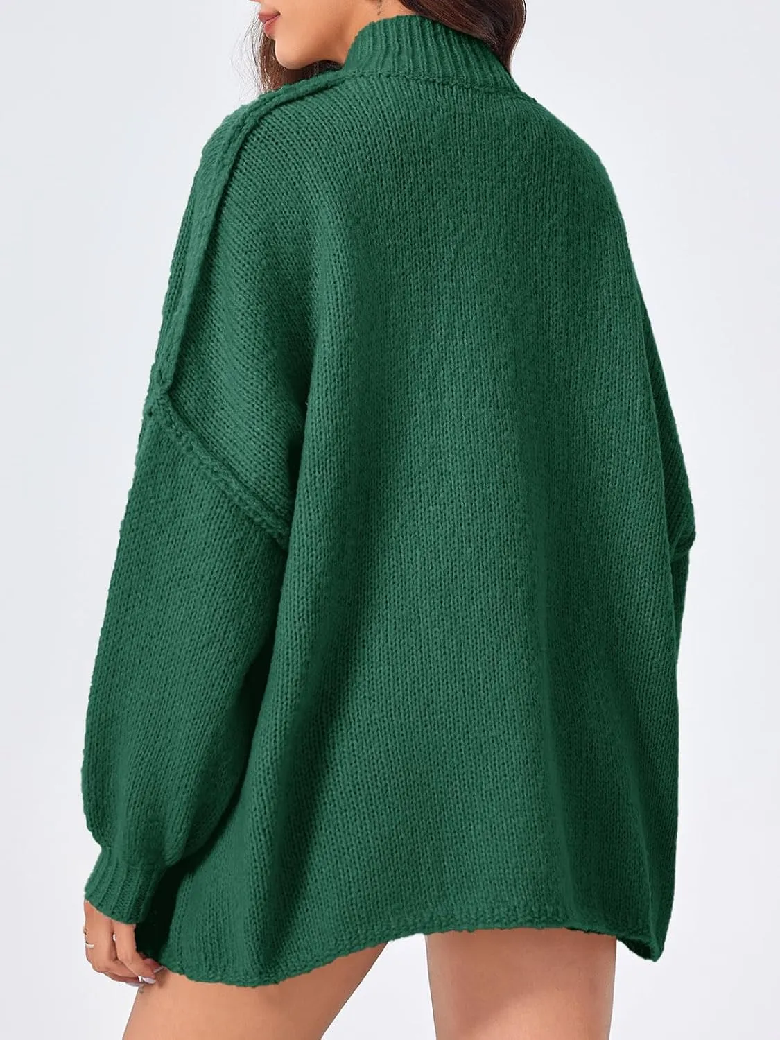 Saodimallsu Womens Oversized Cardigans Long Lantern Sleeve Button Down Chunky Knit Loose Fall Sweater Coats