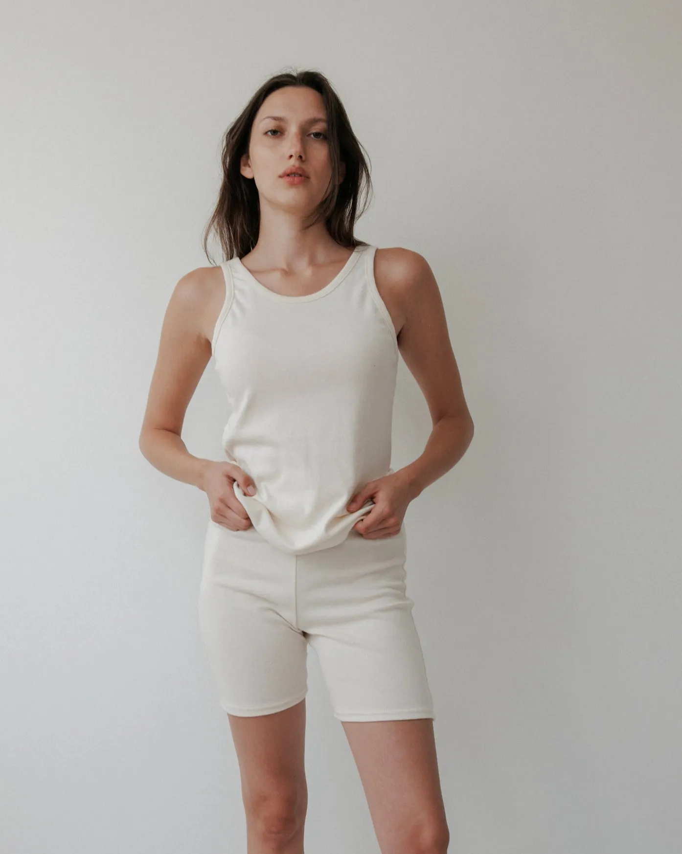 SCOOP BACK RIB TANK - NATURAL