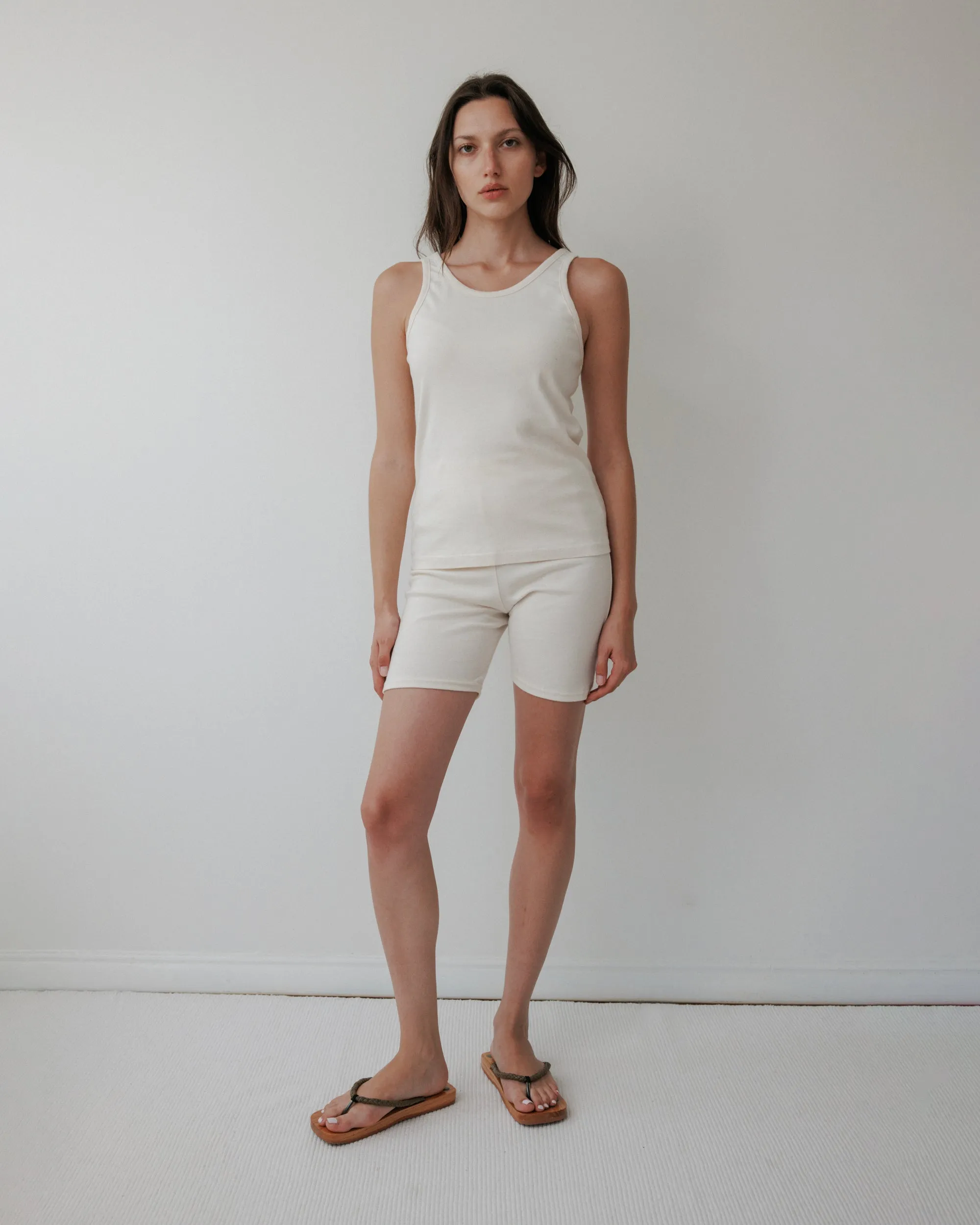 SCOOP BACK RIB TANK - NATURAL