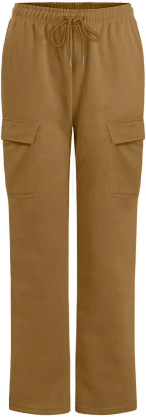 Scrub Pants for Women Workout Sweatpants High Waisted Baggy Casual Elastic Waist
