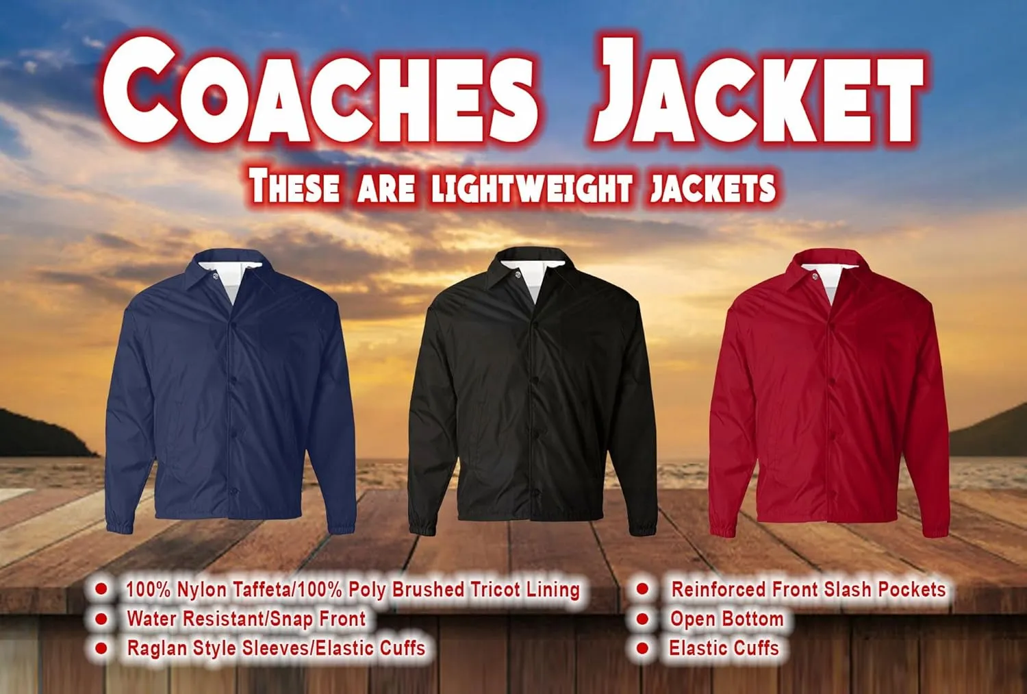 Service and First Responders EMT Coaches Jacket Event Staff Mens and Womens Cosplay Windbreaker
