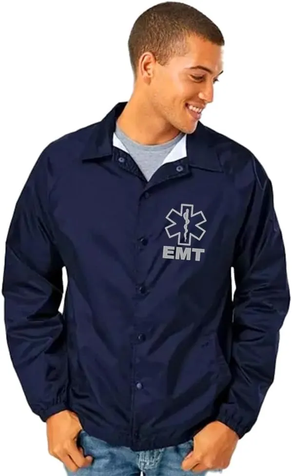 Service and First Responders EMT Coaches Jacket Event Staff Mens and Womens Cosplay Windbreaker
