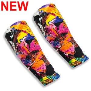 Shadow Garden Pattern Forearm Sleeves to Cover Thin Skin