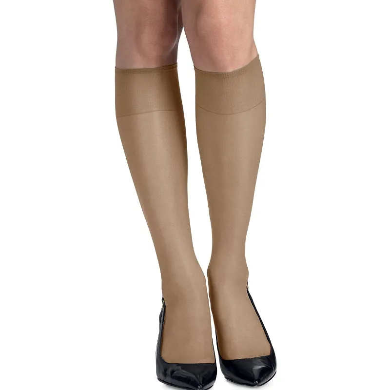 Silk Reflections Women's Knee High Reinforce Toe
