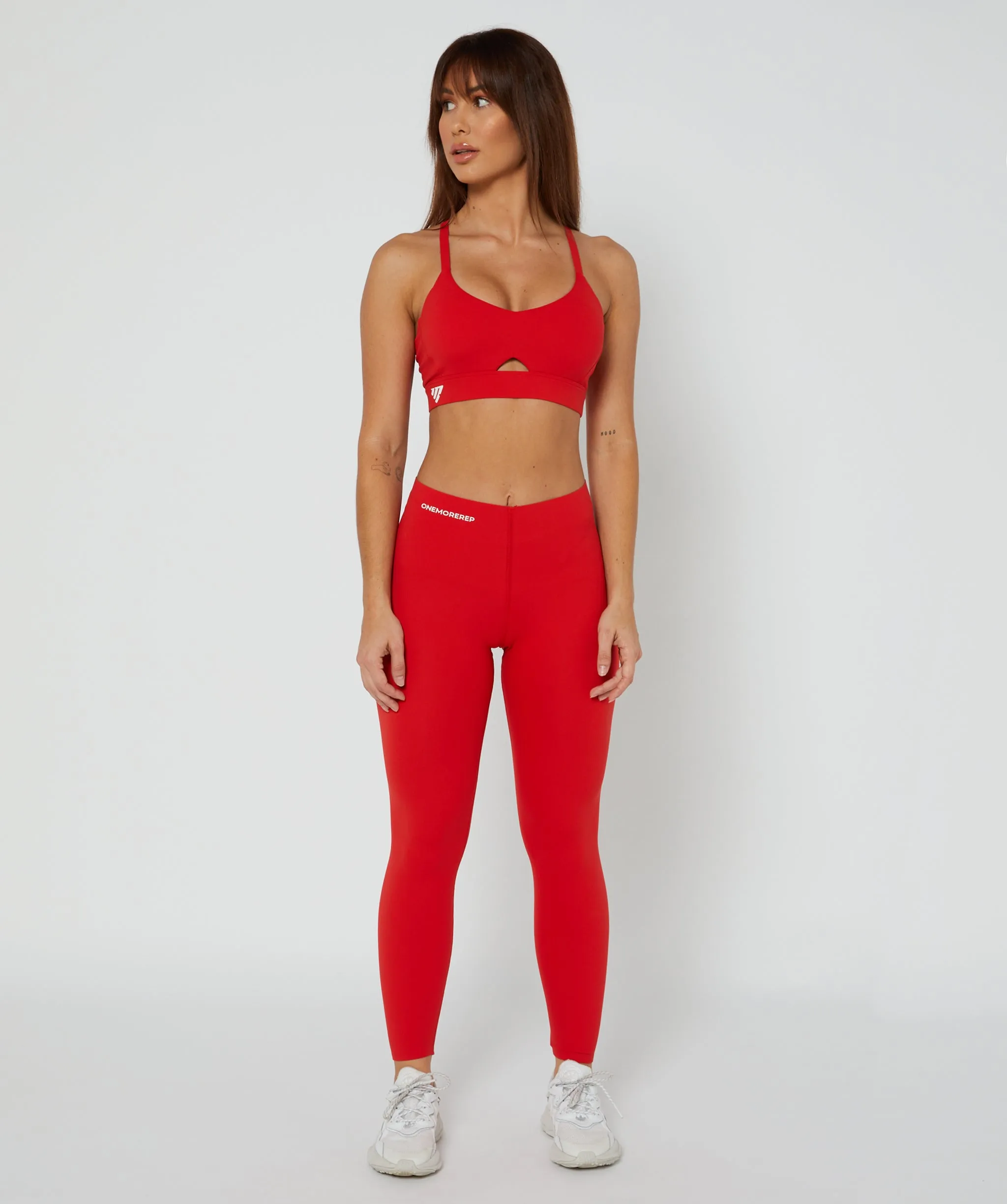 Sleek Leggings Full Length Red