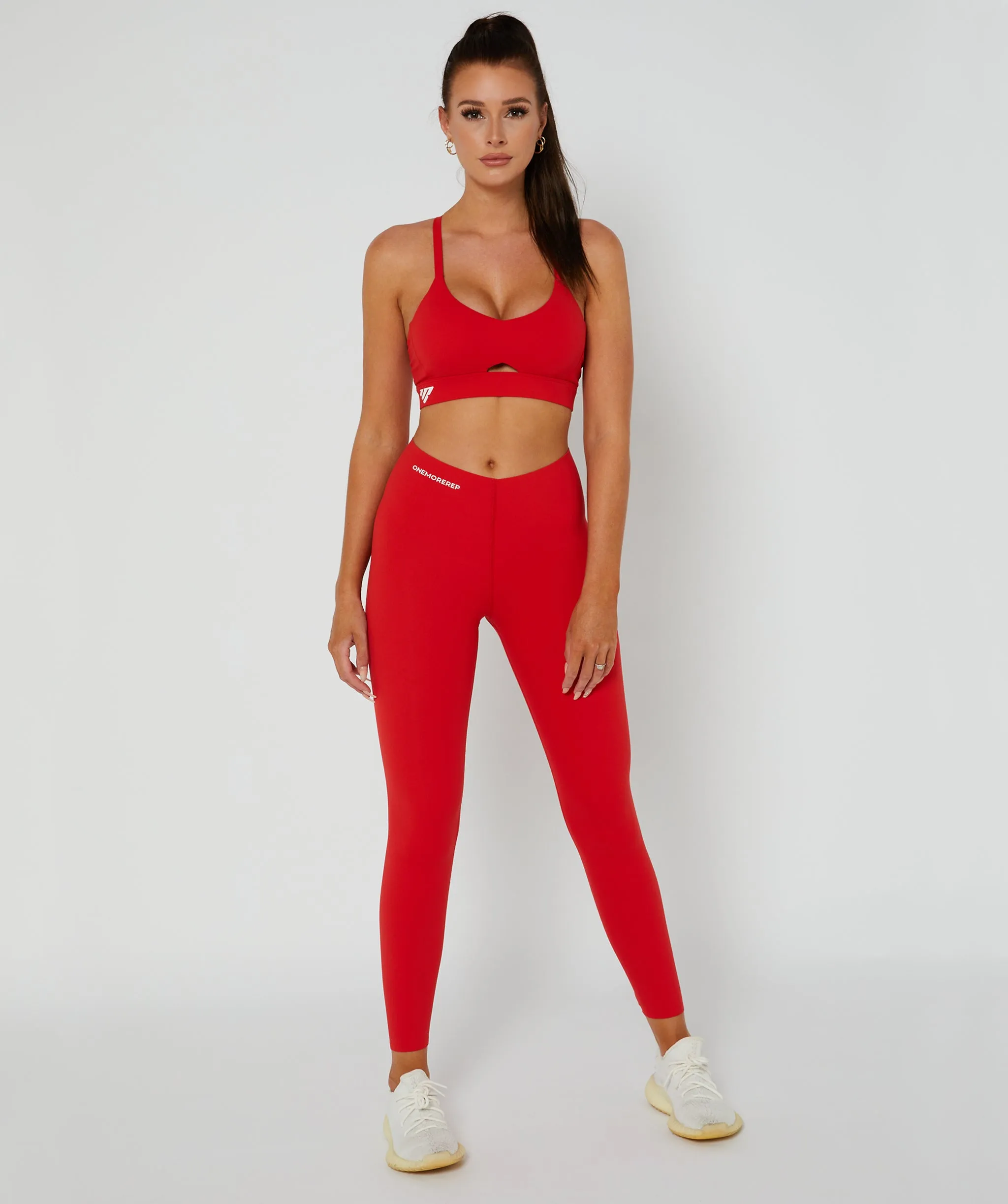 Sleek Leggings Full Length Red