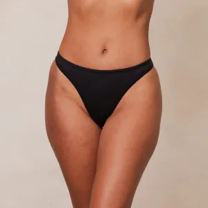 Sleek Mindful Thong - Black