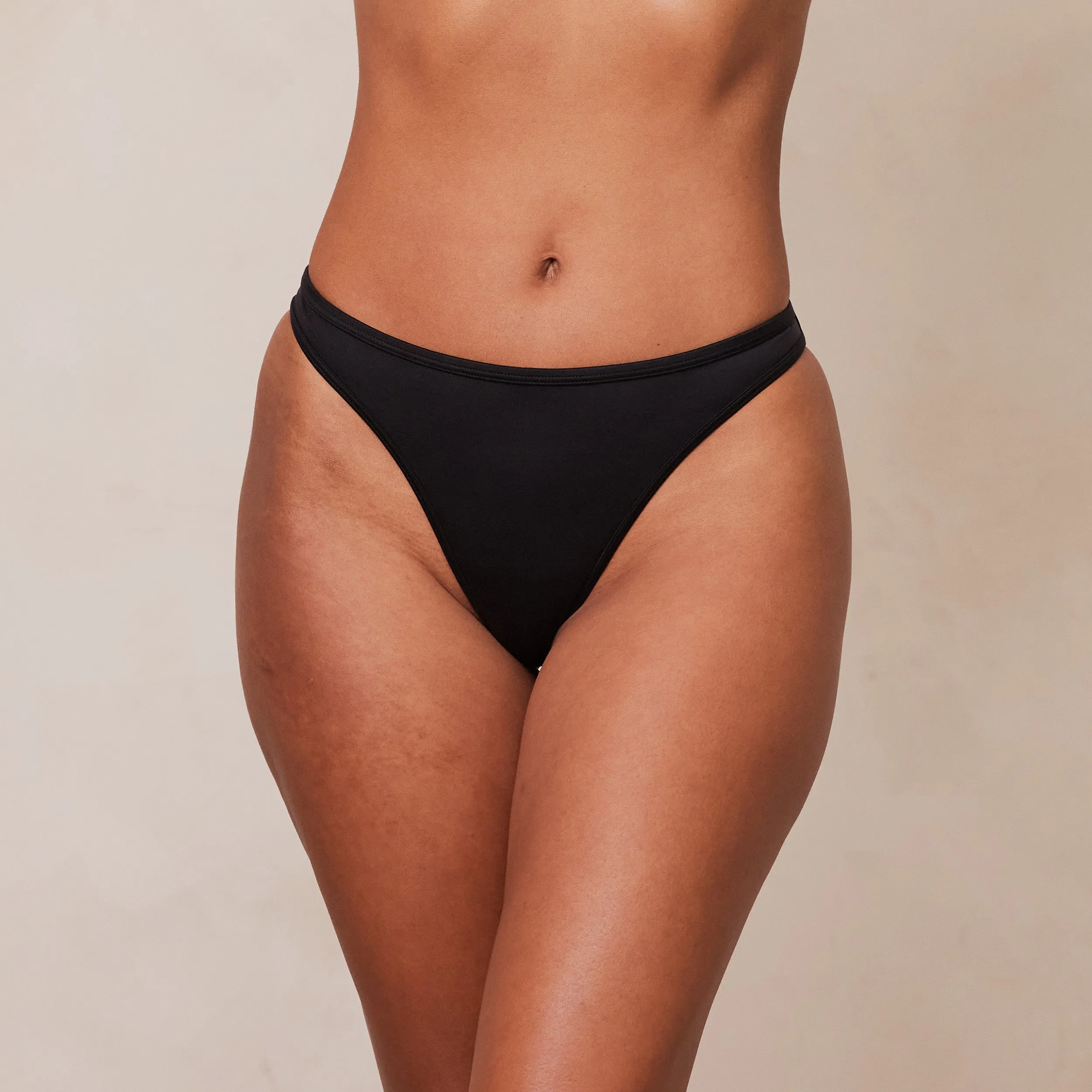 Sleek Mindful Thong - Black