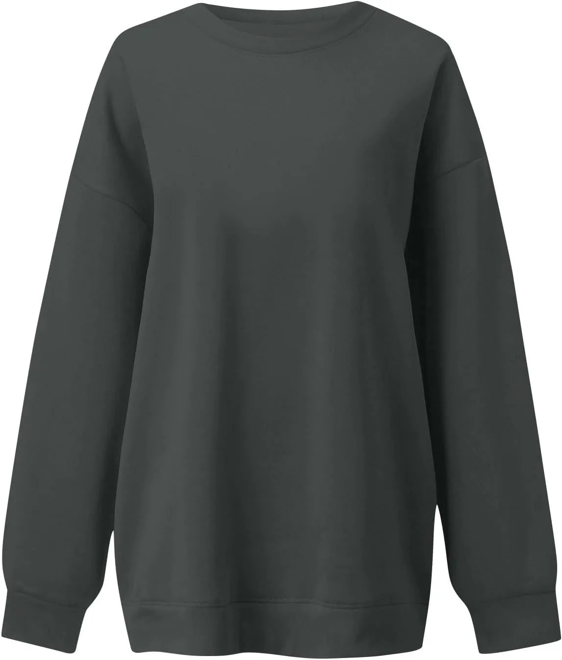 slqdgmryz Crewneck Sweatshirts Women Oversized Fleece Preppy Sweatshirt Loose Fit Plain Y2K Hoodie Winter Sweaters Pullover