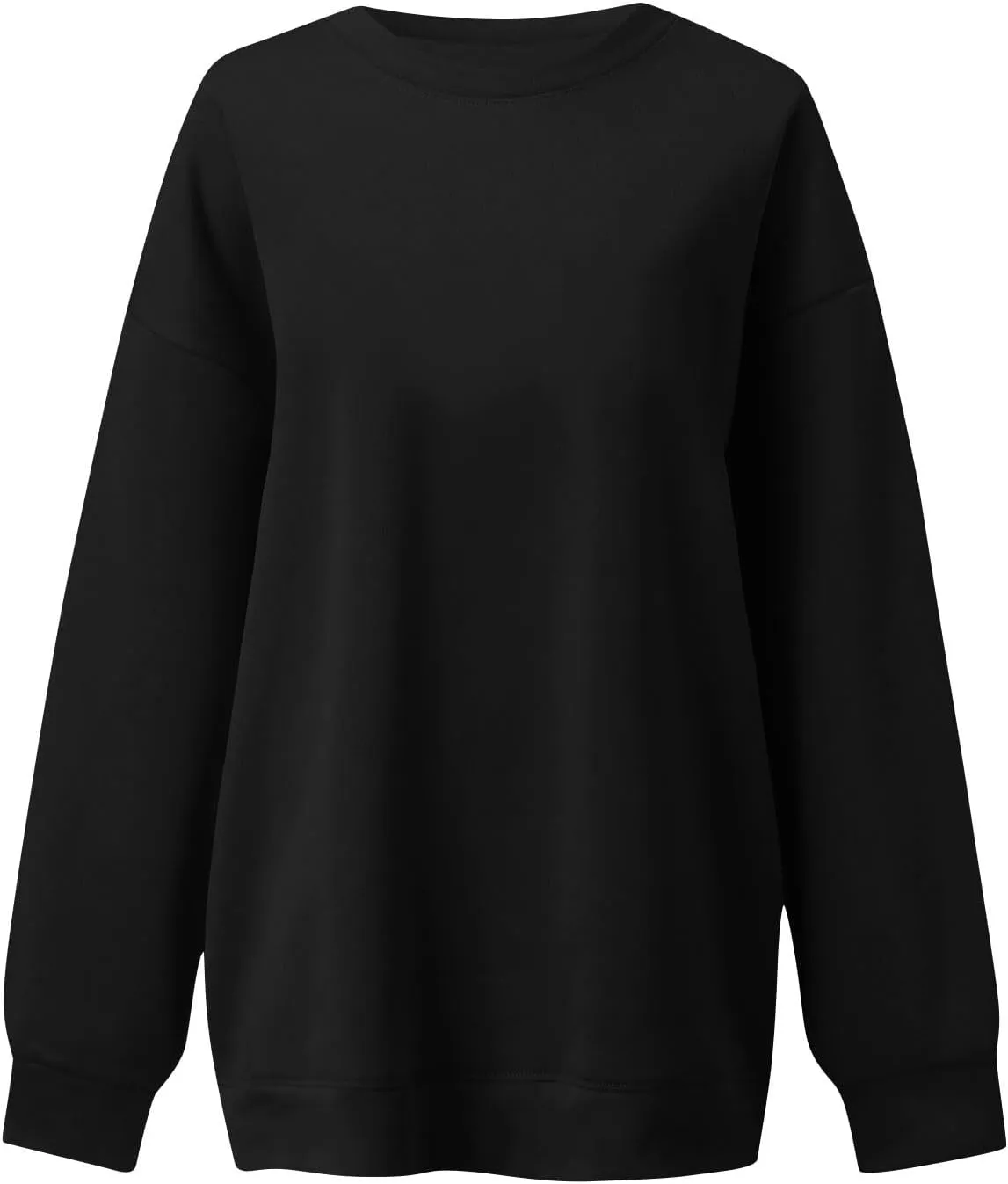 slqdgmryz Crewneck Sweatshirts Women Oversized Fleece Preppy Sweatshirt Loose Fit Plain Y2K Hoodie Winter Sweaters Pullover