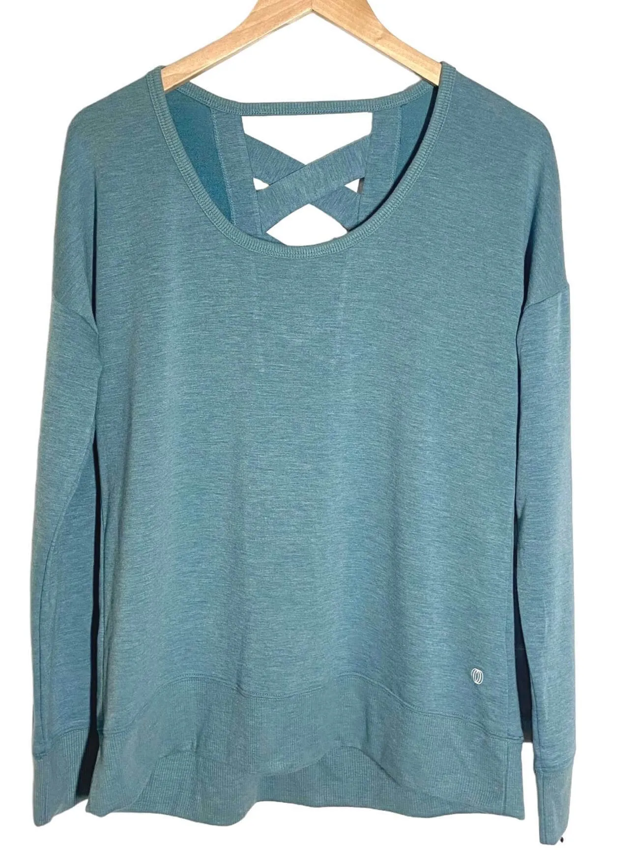 Soft Summer Smoke Blue Open-back Top
