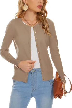 Spicy Sandia Womens Cardigan Sweaters Lightweight Button Up Crewneck Dressy Casual Trendy Spring Sweater Jackets