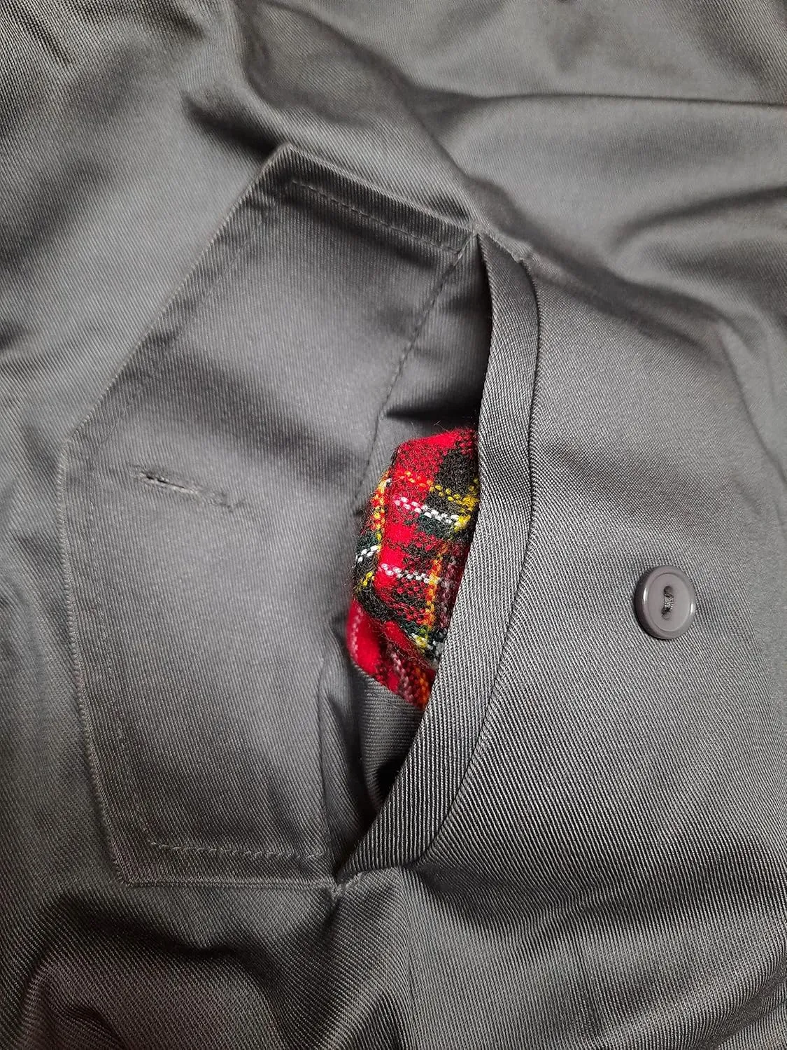 Spirit of England Mens Classic Harrington Style Jacket Knightsbridge Burgundy Red Tartan Lined