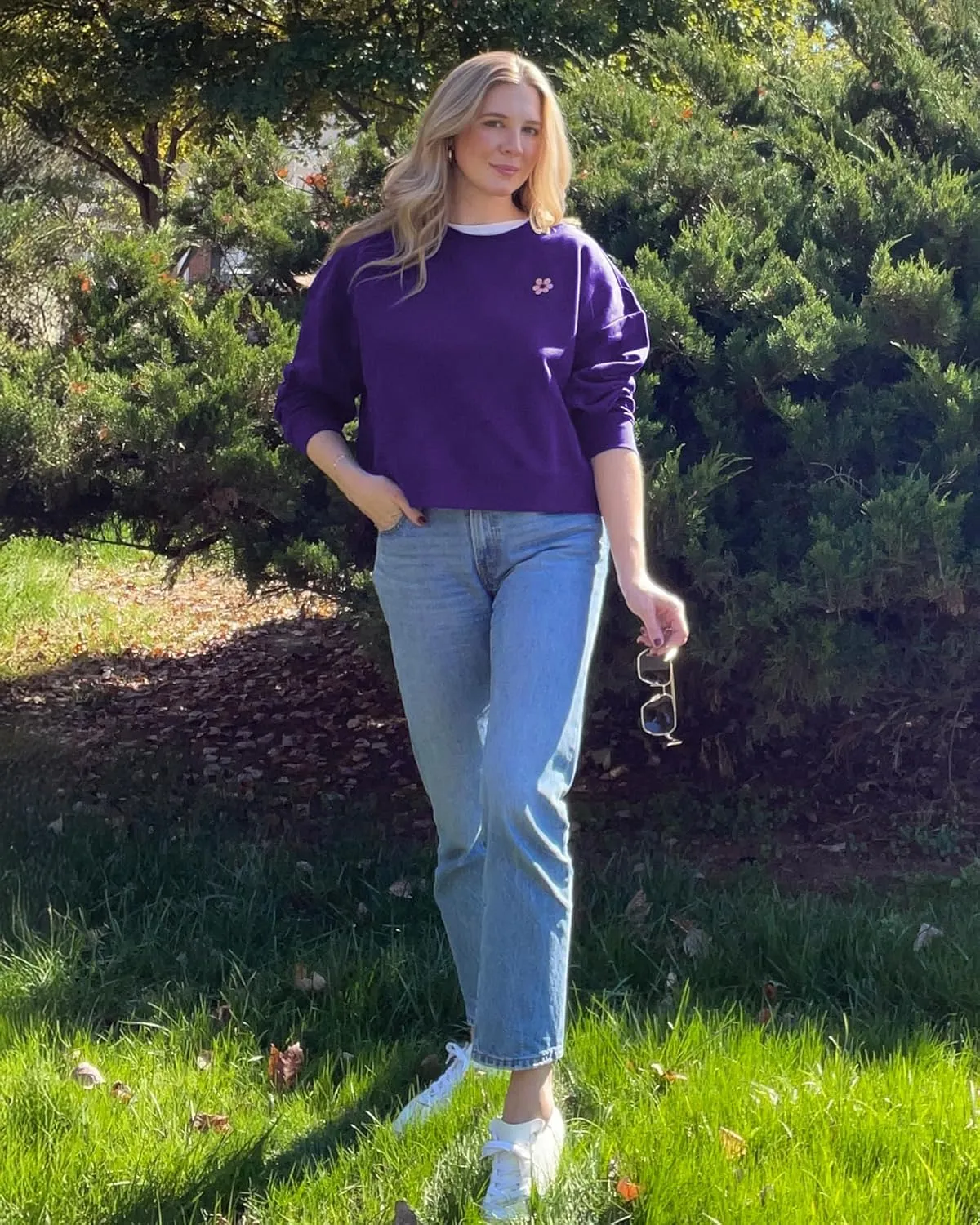 Stelle Cropped Sweatshirt for Women Crewneck Pullover Tops Oversized Long Sleeve Lightweight Casual Cotton Sweat Shirts