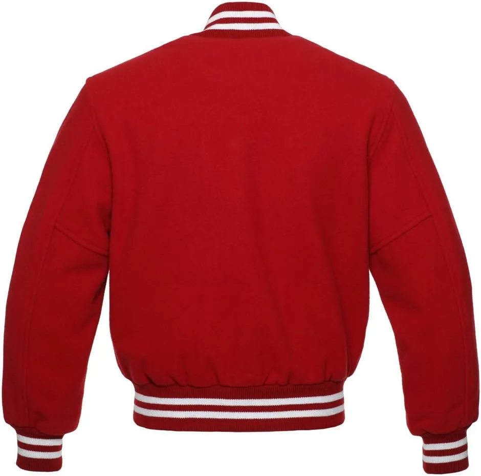 Stewart & Strauss Original All Wool Varsity Letterman Jacket Since 1977 (5 Team Colors) Wool XXS to 6XL,Original