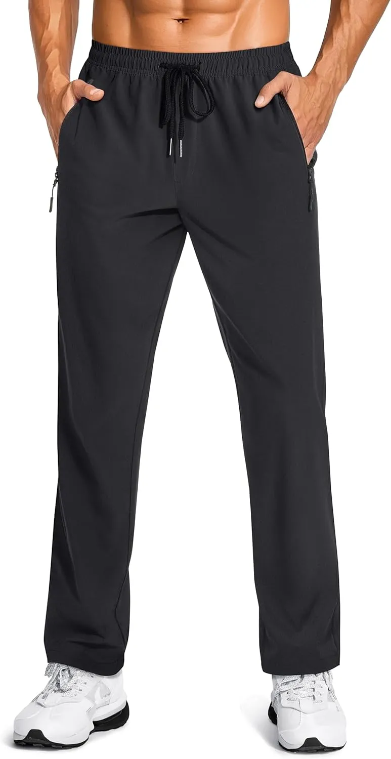 TACVASEN Mens Lightweight Hiking Pants Athletic Casual Quick Dry Stretch Water Resistant Joggers with Pockets Workout Gym