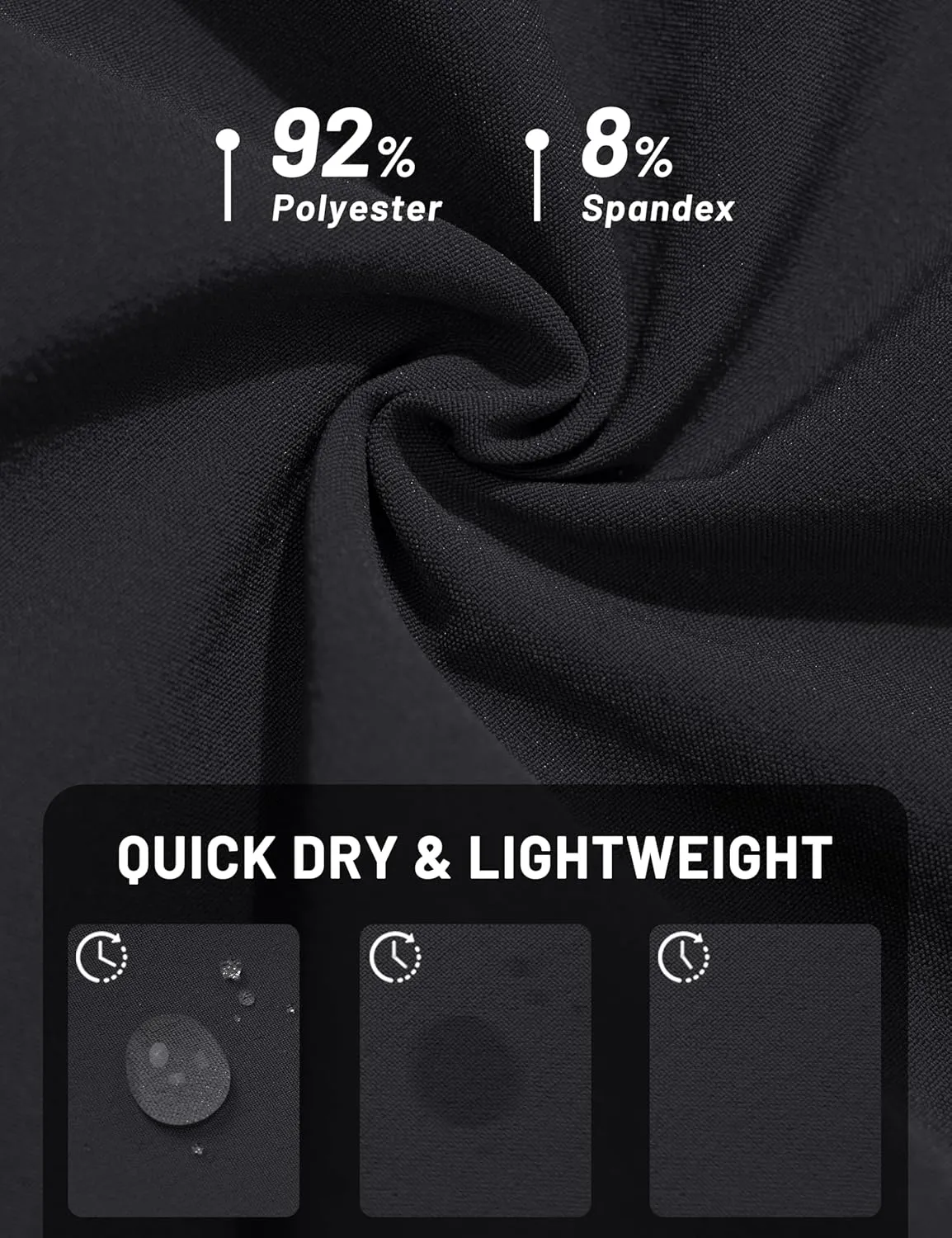 TACVASEN Mens Lightweight Hiking Pants Athletic Casual Quick Dry Stretch Water Resistant Joggers with Pockets Workout Gym