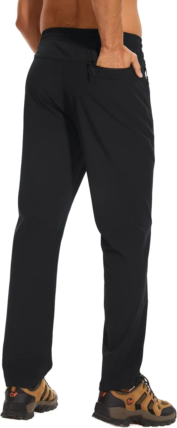 TACVASEN Mens Lightweight Hiking Pants Athletic Casual Quick Dry Stretch Water Resistant Joggers with Pockets Workout Gym