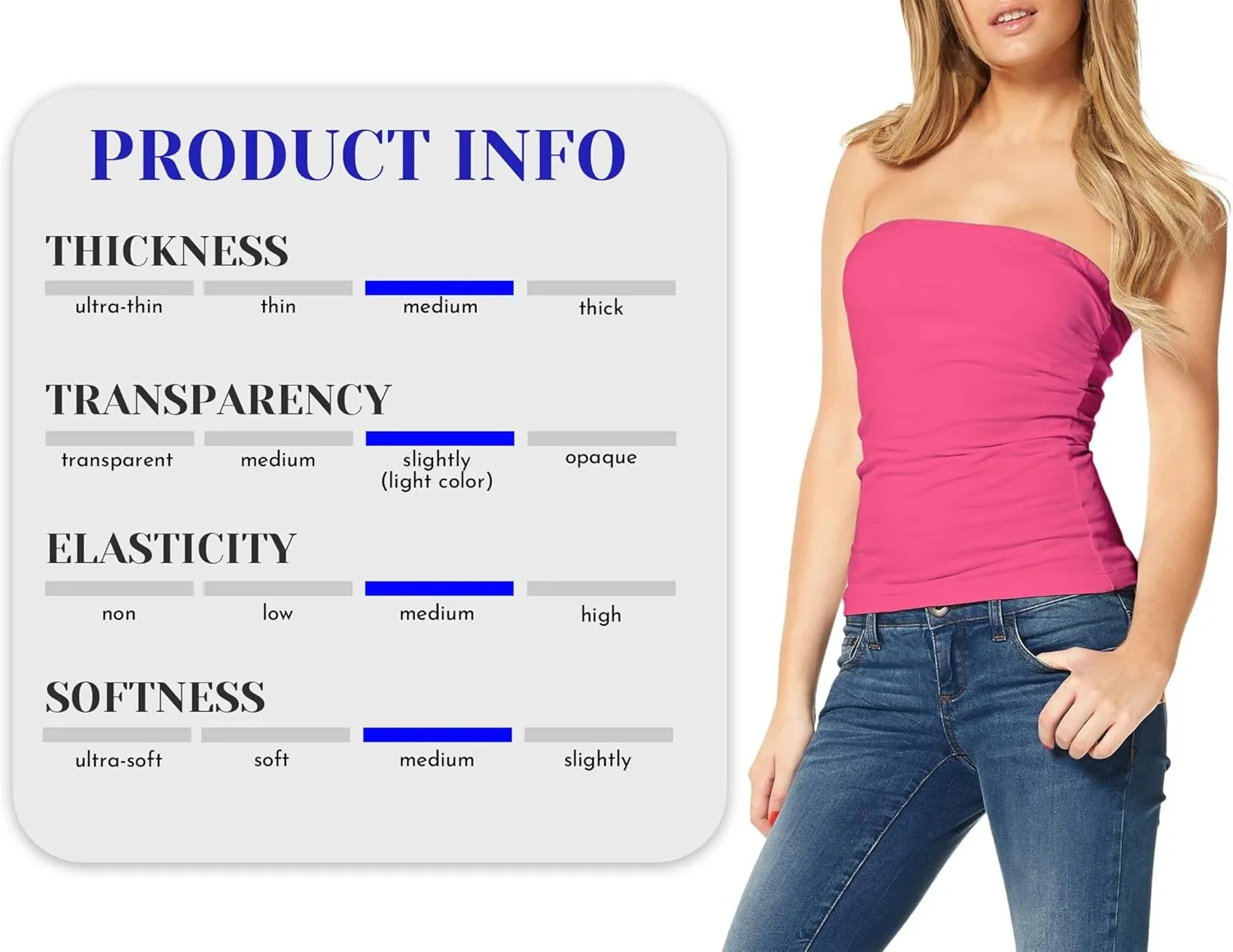 TAIPOVE Women's Tube Top Cotton Strapless Camisole Crop Length Sexy Cute Summer Shirts 3 Packs