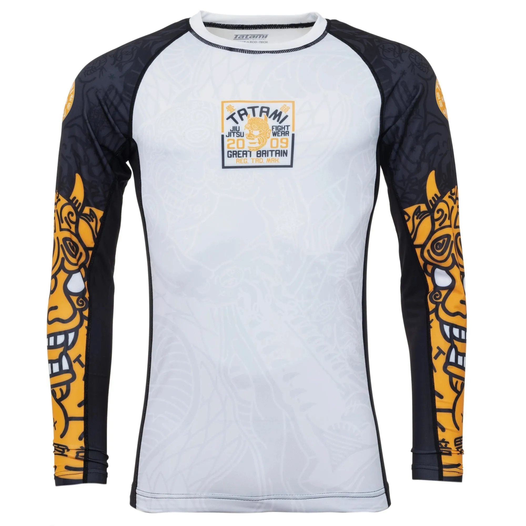 Tatami Serpent Women's Long Sleeve Rash Guard - White/Orange