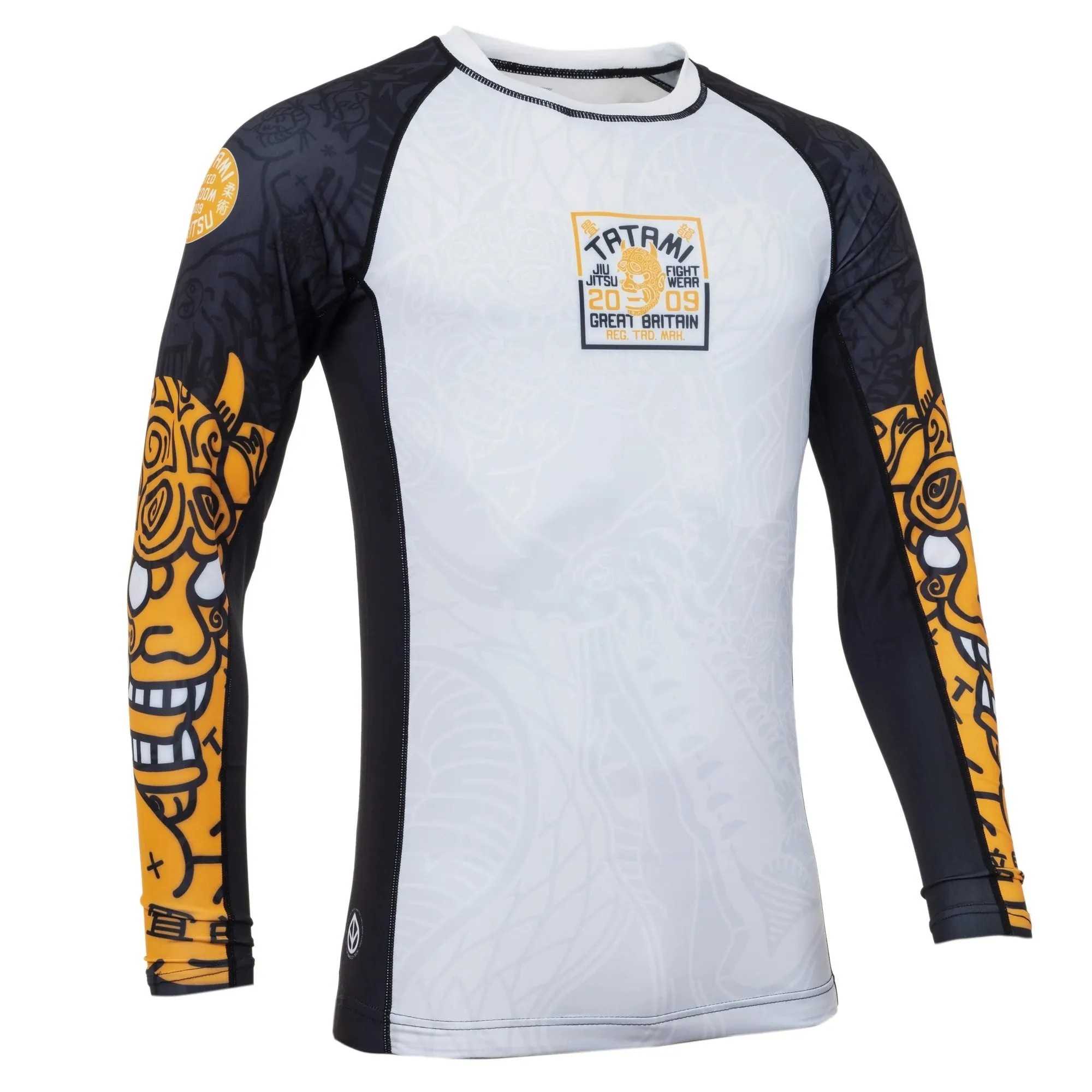 Tatami Serpent Women's Long Sleeve Rash Guard - White/Orange