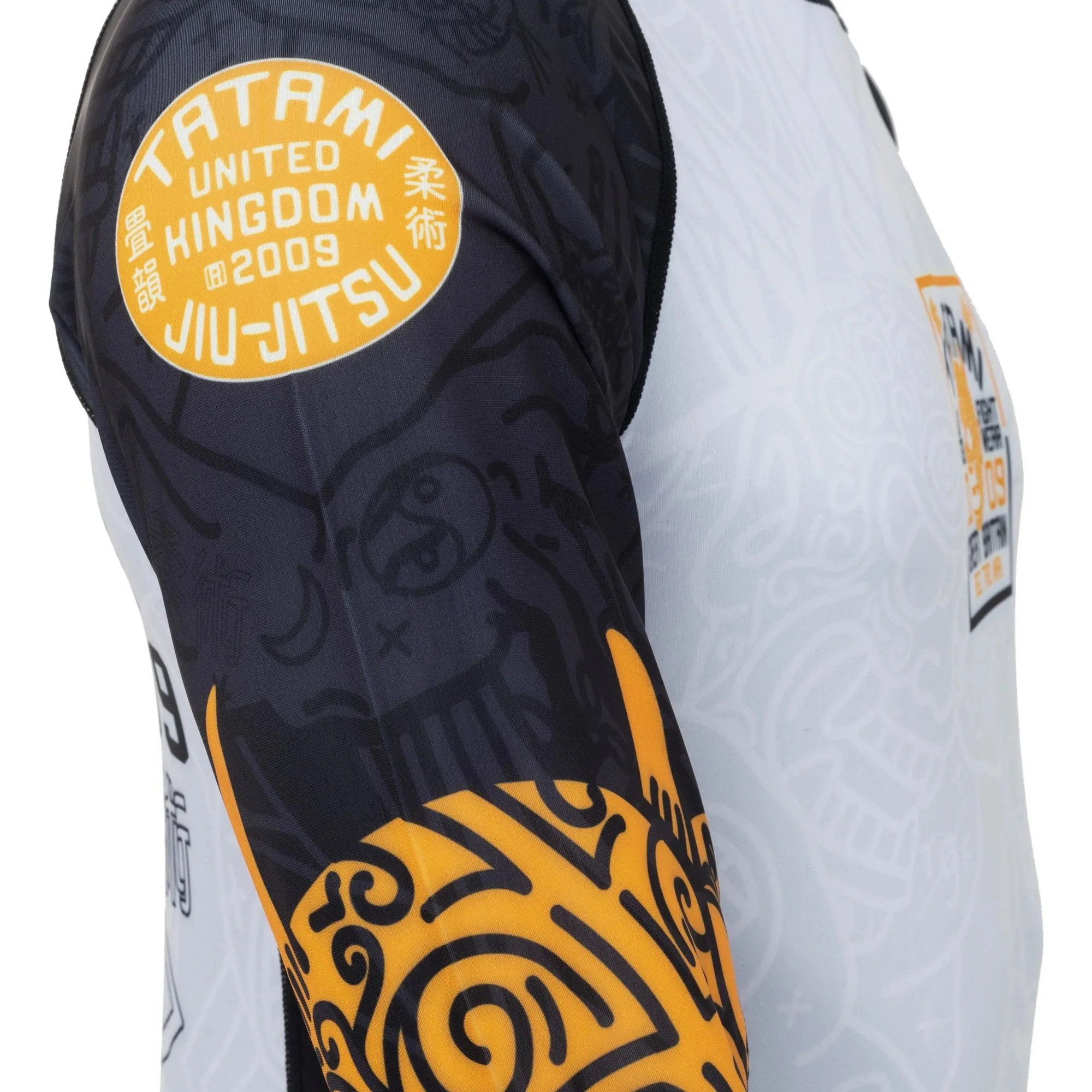 Tatami Serpent Women's Long Sleeve Rash Guard - White/Orange