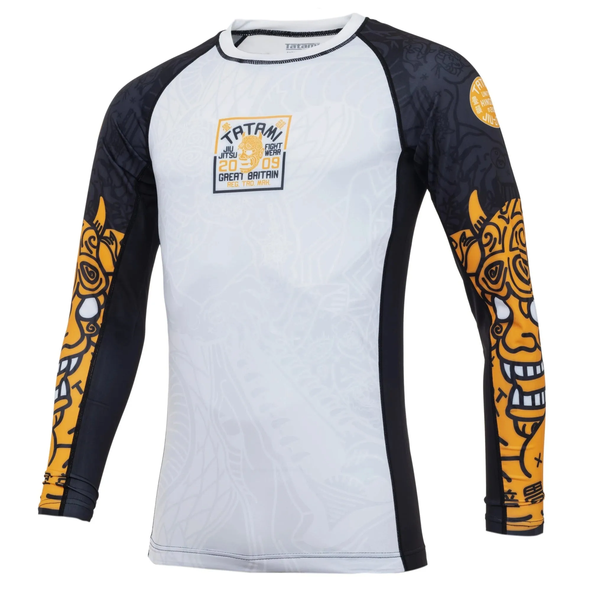 Tatami Serpent Women's Long Sleeve Rash Guard - White/Orange