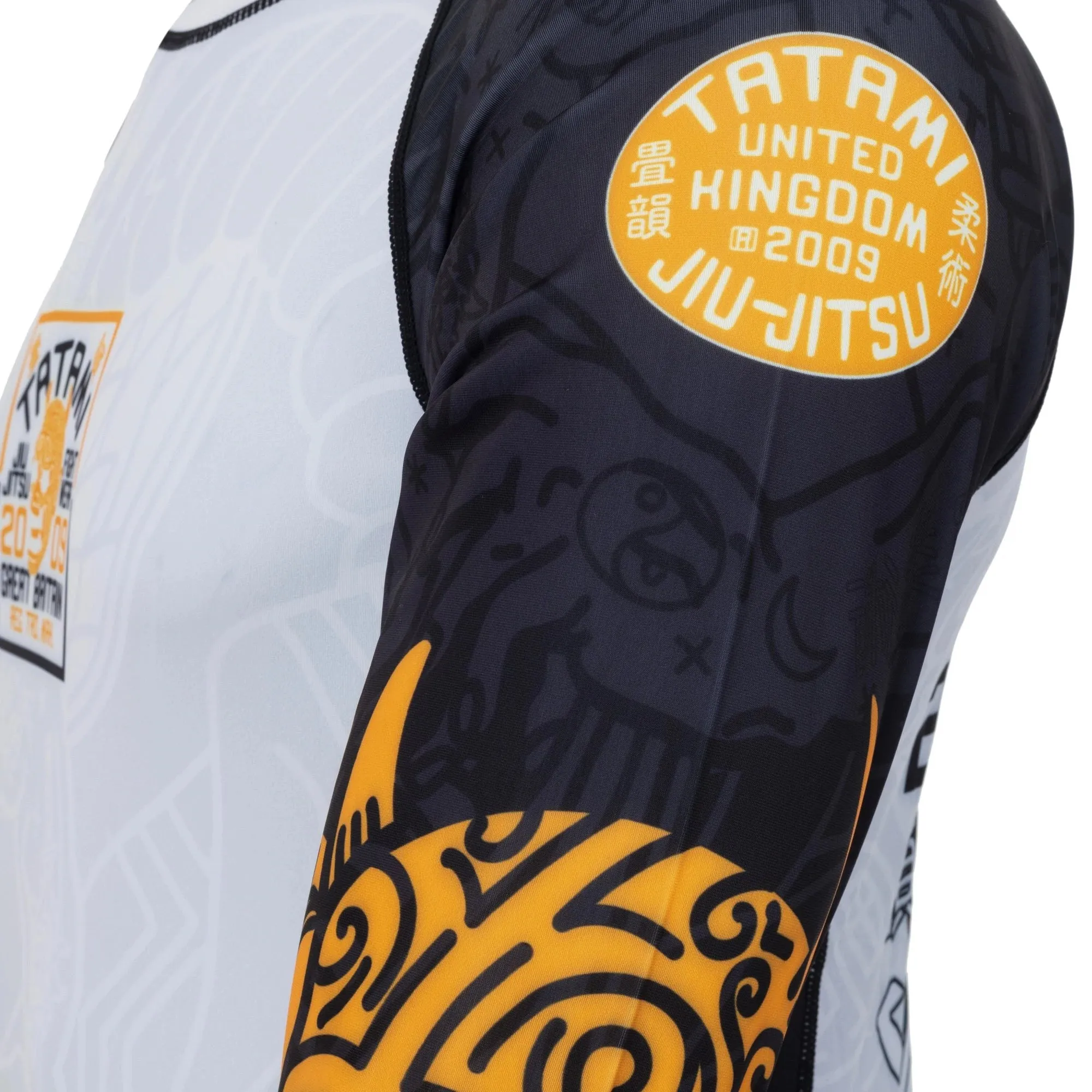 Tatami Serpent Women's Long Sleeve Rash Guard - White/Orange