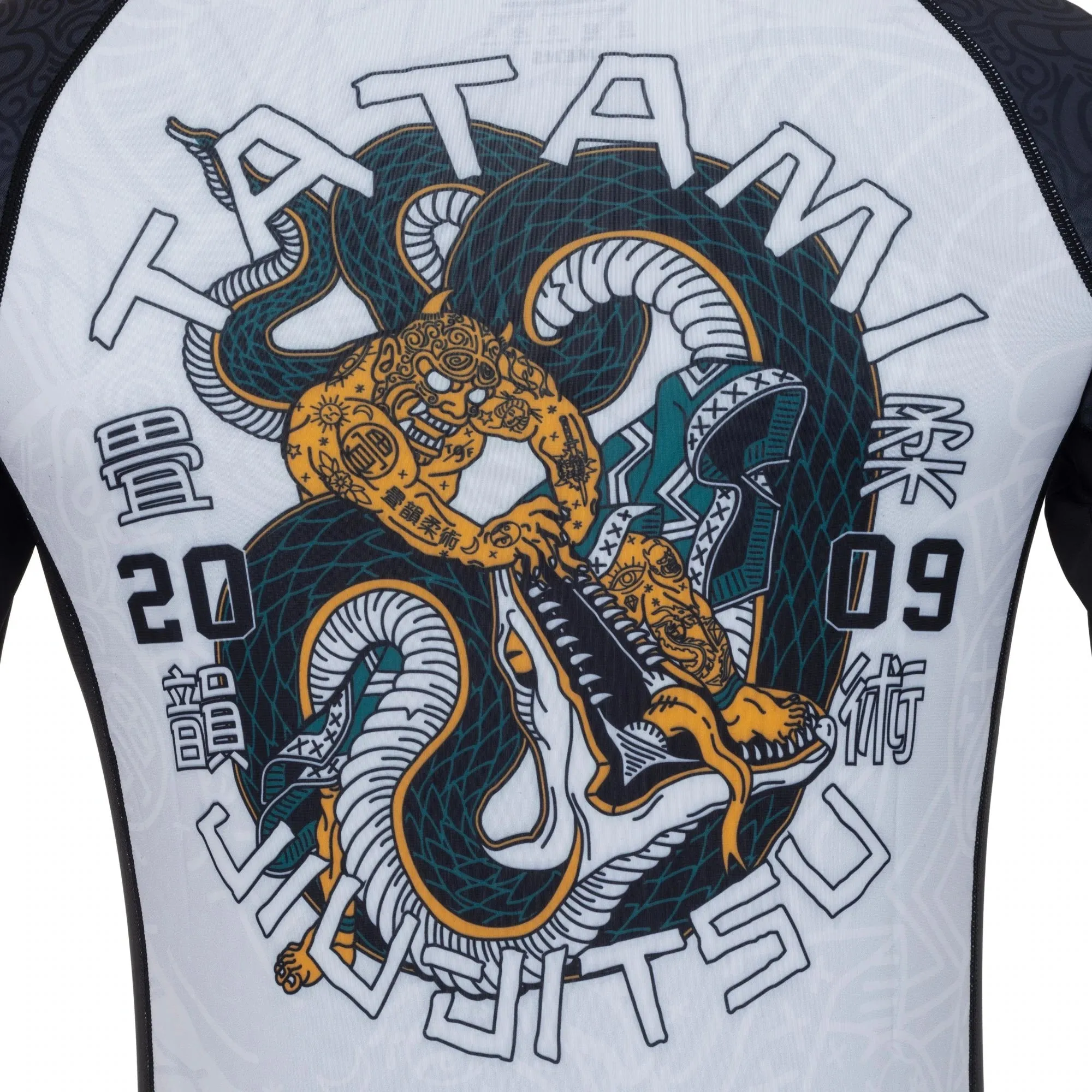 Tatami Serpent Women's Long Sleeve Rash Guard - White/Orange