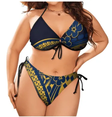 THE BOLD CURVES PLUS SIZE UP BIKINI WITH TIE-UP SIDES