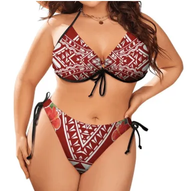 THE BOLD CURVES PLUS SIZE UP BIKINI WITH TIE-UP SIDES