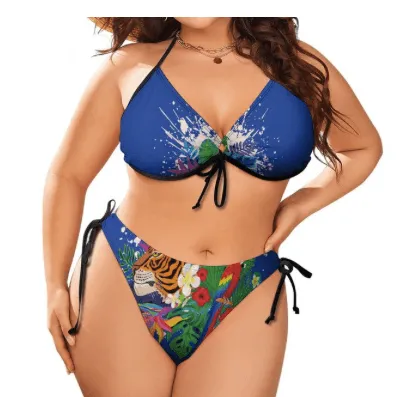 THE BOLD CURVES PLUS SIZE UP BIKINI WITH TIE-UP SIDES