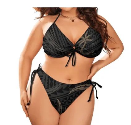 THE BOLD CURVES PLUS SIZE UP BIKINI WITH TIE-UP SIDES