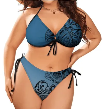 THE BOLD CURVES PLUS SIZE UP BIKINI WITH TIE-UP SIDES