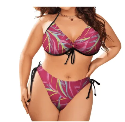 THE BOLD CURVES PLUS SIZE UP BIKINI WITH TIE-UP SIDES