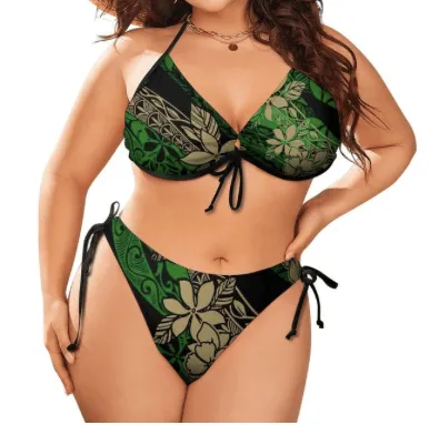 THE BOLD CURVES PLUS SIZE UP BIKINI WITH TIE-UP SIDES