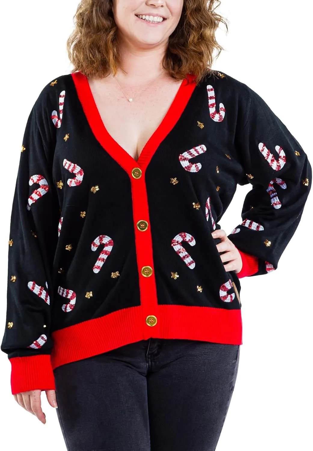 Tipsy Elves womens Tipsy Elves Women's Christmas Cardigan 2024
