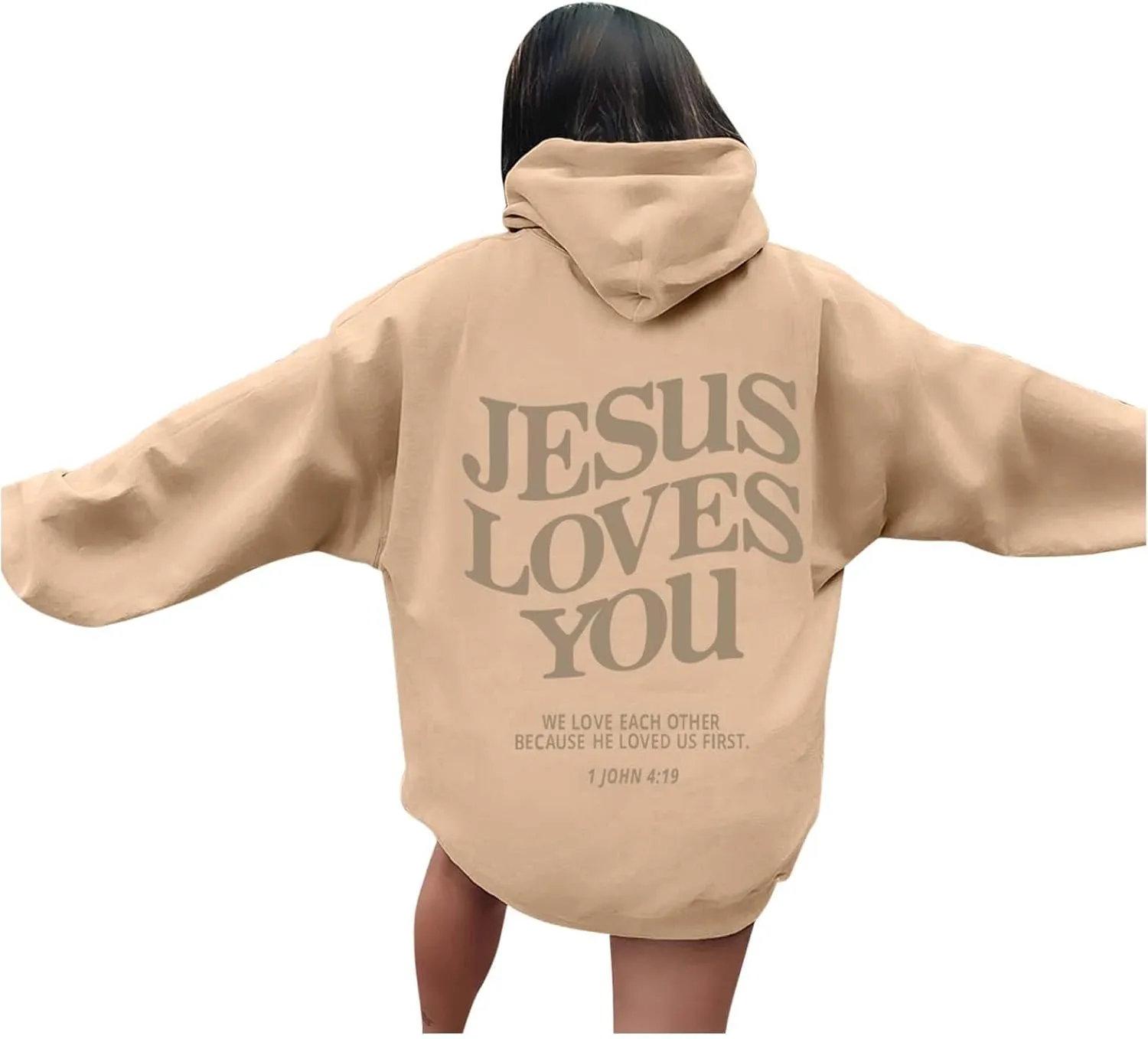 Trust in The Lord Christian Bible Verse Hoodie Jesus Saves Faith Sweatshirt Loose Pullover Harajuku Streetwear
