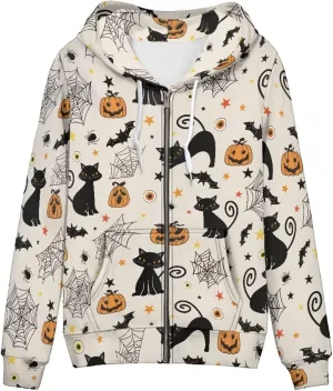 Women Hoodies with Full Zipper Oversized Streetwear Hoodie for Women Fall Winter Cozy Pullover Sweatshirt