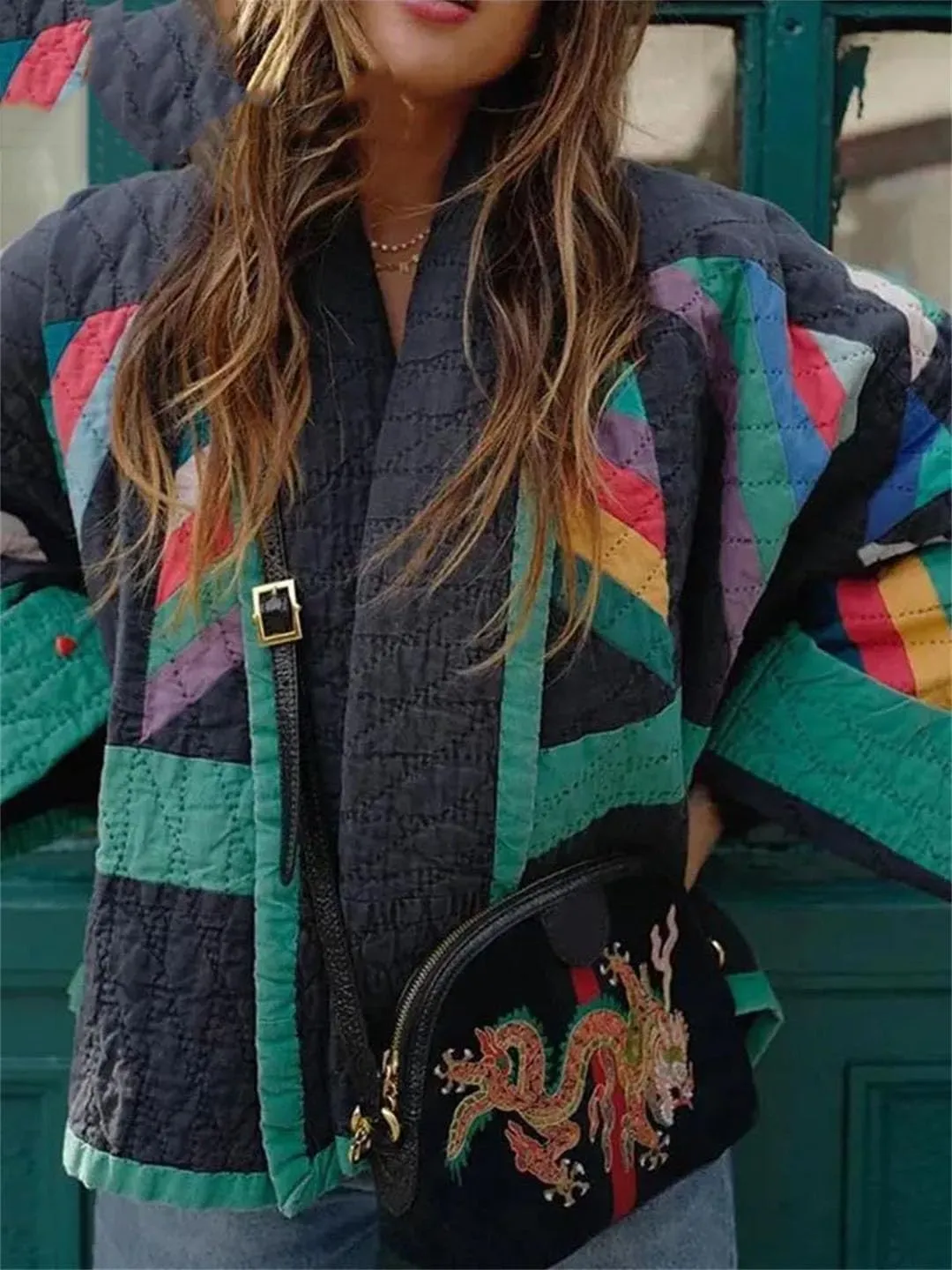 Women Oversize Cotton Padded Coat Long Sleeve Open Front Loose Jacket Top Parkas