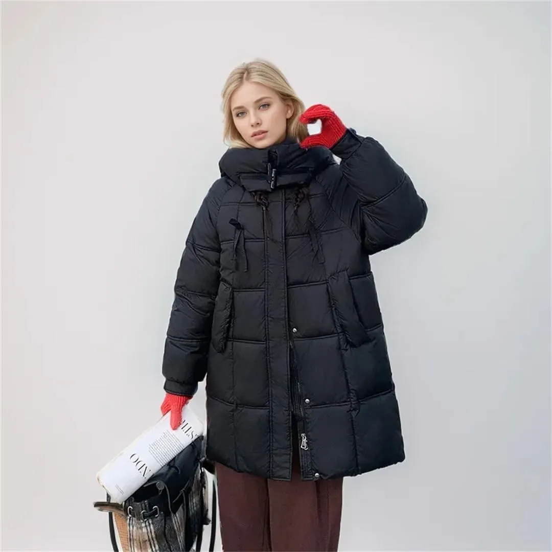Women Short Winter Jacket Warm Hooded Down Cotton Casual Loose Outwear Korean Cotton-Padded Coat