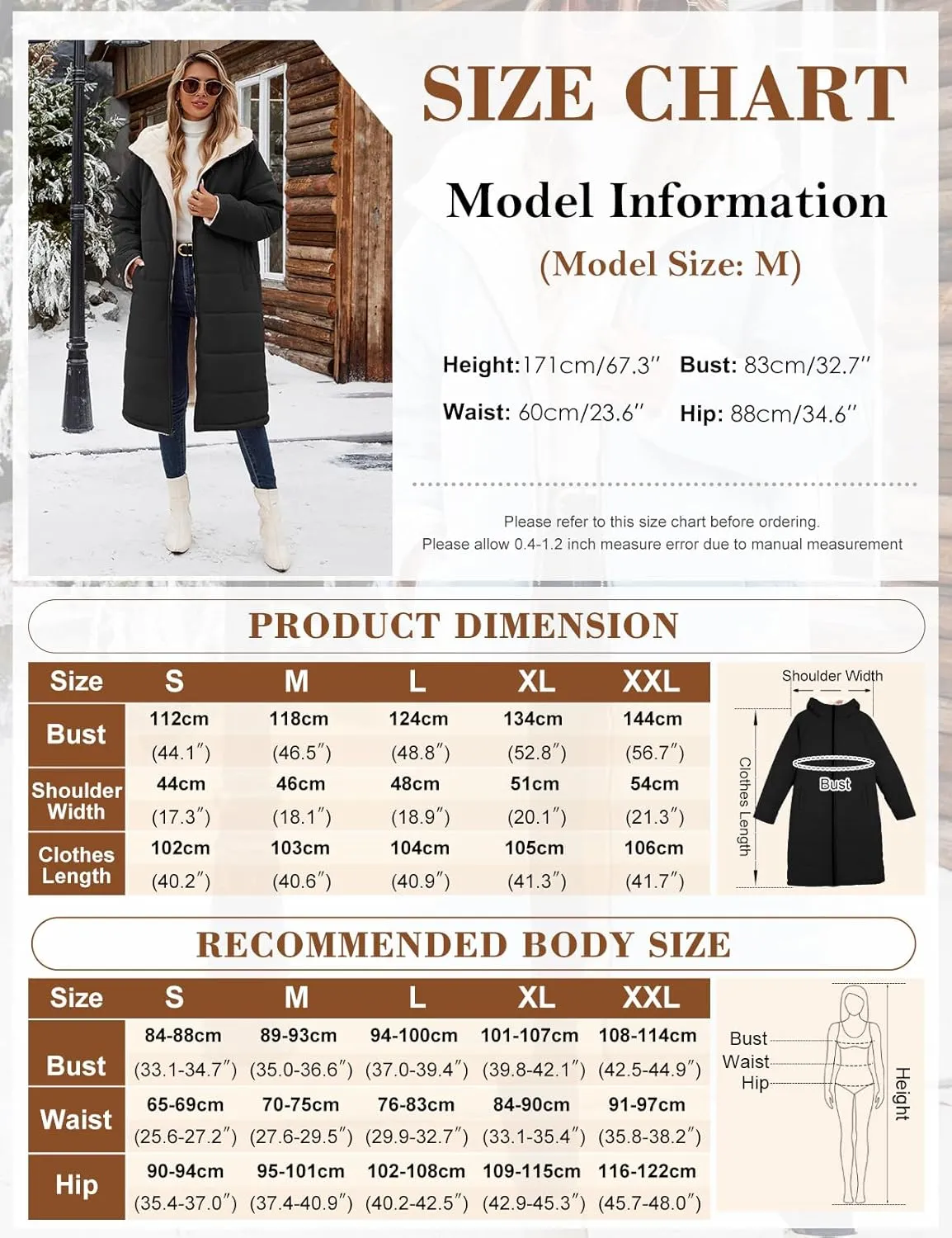 Women Winter Coats Fleece Long Coats Jackets Oversized Warm Down Jacket with Hood