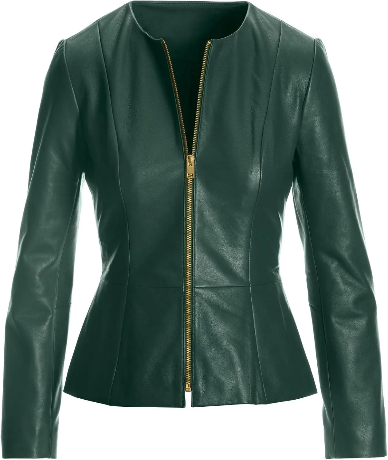 Womens Drowned Black Biker Lambskin Genuine Leather Jacket, Biker Jacket