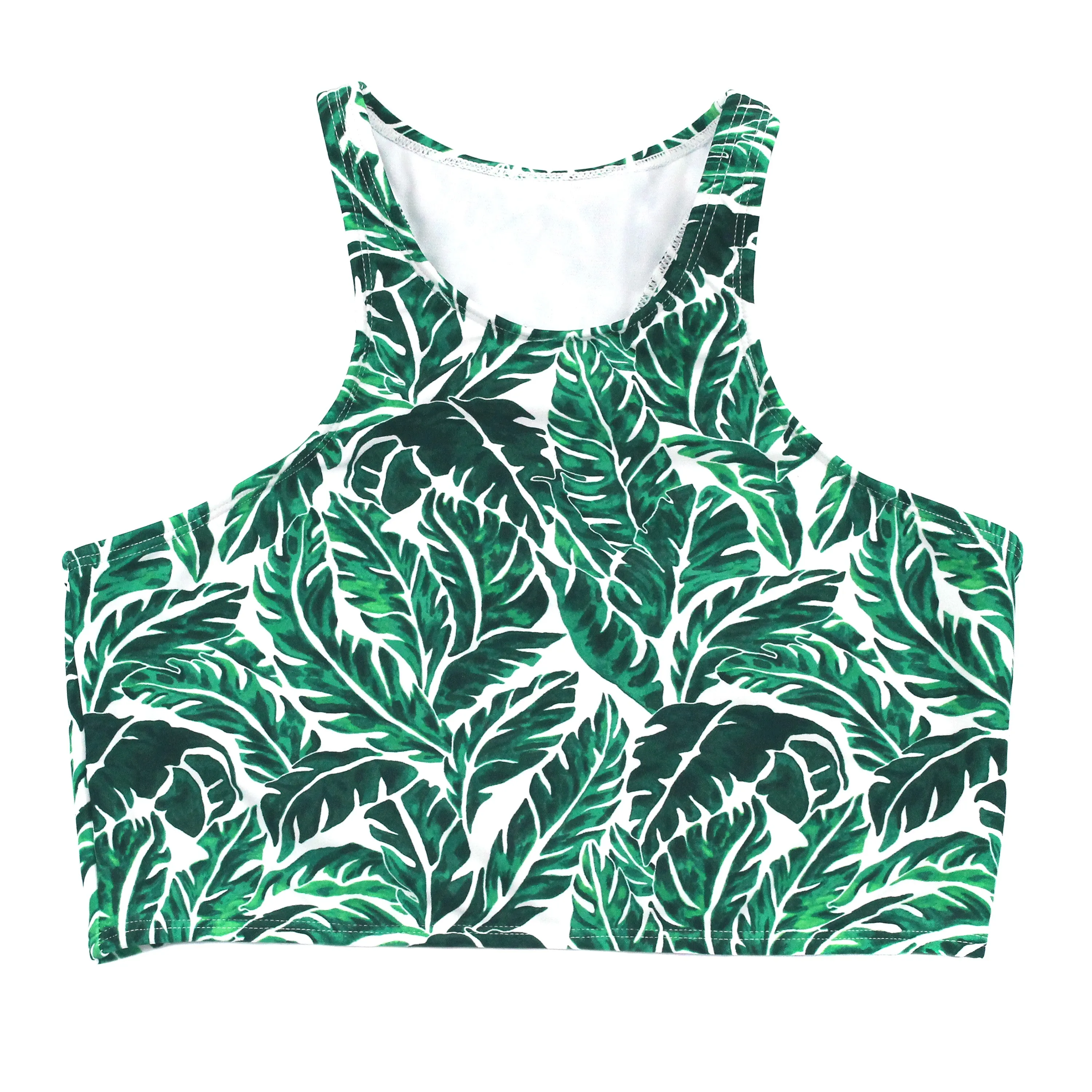 Women's Halter Bikini Top | "Palm Leaf"