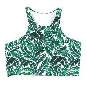 Women's Halter Bikini Top | "Palm Leaf"